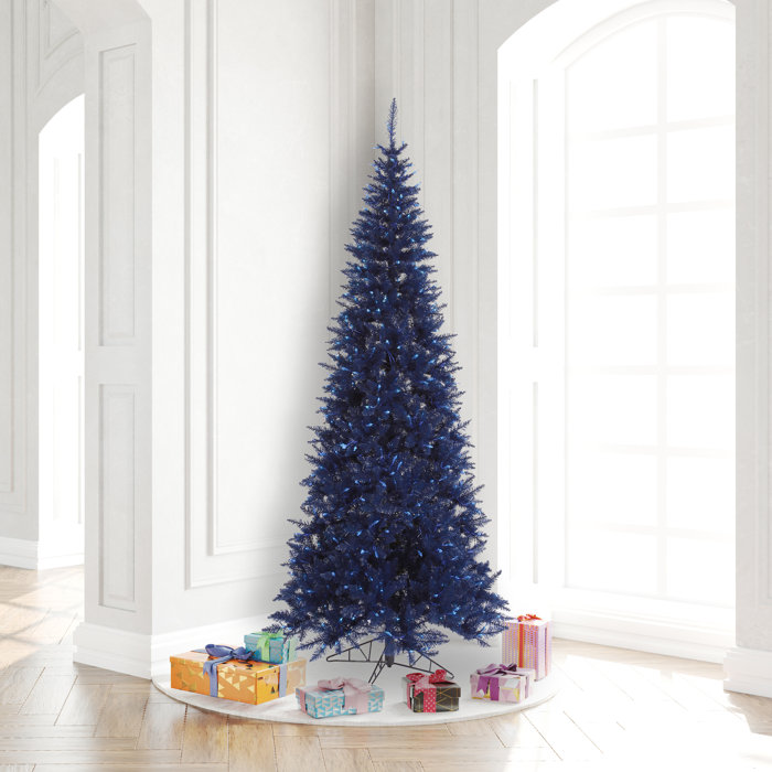 Millwood Pines 7.5' Navy Blue Fir Artificial Christmas Tree with 500
